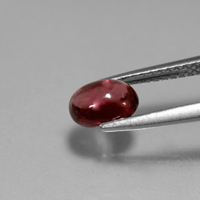 Granada rodolita vermelho natural 1,18ct, transparente, transparente/translúcido
