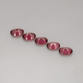 Pedras preciosas de granada rodolita vermelho natural de  ct, corte oval, VVS-VS