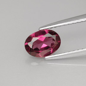 Granada rodolita rosa natural 0,93ct, corte oval, VVS-VS