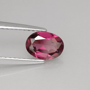 Granada rodolita rosa natural 0,93ct, corte oval, VVS-VS