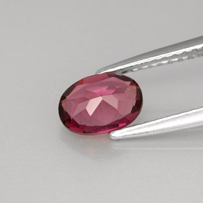 Granada rodolita rosa natural 0,93ct, corte oval, VVS-VS