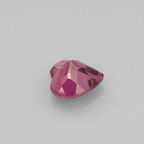 Granada rodolita rosa natural 1,50ct, formato de coração, VVS-VS