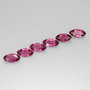 Pedras preciosas de granada rodolita roxo natural de  ct, marquise, VS