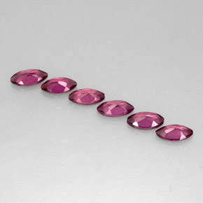 Pedras preciosas de granada rodolita roxo natural de  ct, marquise, VS