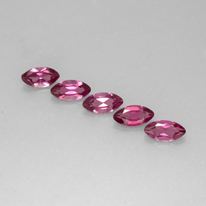 Pedras preciosas de granada rodolita roxo natural de  ct, marquise, VS
