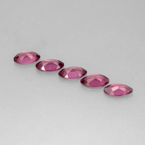 Pedras preciosas de granada rodolita roxo natural de  ct, marquise, VS