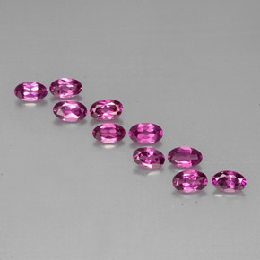 Pedras preciosas de granada rodolita violeta natural de  ct, corte oval, VS