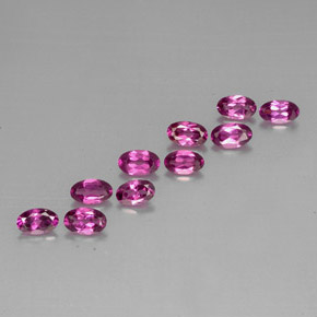 Pedras preciosas de granada rodolita violeta natural de  ct, corte oval, VS