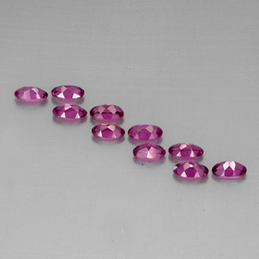 Pedras preciosas de granada rodolita violeta natural de  ct, corte oval, VS