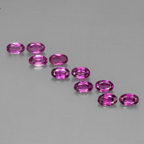 Pedras preciosas de granada rodolita violeta natural de  ct, corte oval, VS
