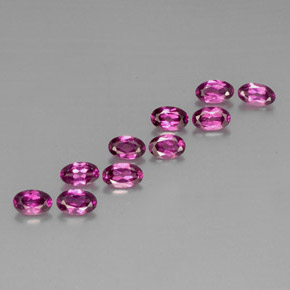 Pedras preciosas de granada rodolita violeta natural de  ct, corte oval, VS