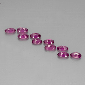 Pedras preciosas de granada rodolita violeta natural de  ct, corte oval, VS