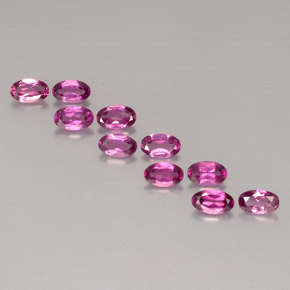 Pedras preciosas de granada rodolita violeta natural de  ct, corte oval, VS