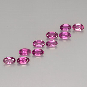 Pedras preciosas de granada rodolita violeta natural de  ct, corte oval, VS