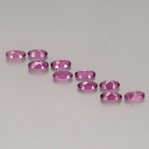 Pedras preciosas de granada rodolita violeta natural de  ct, corte oval, VS