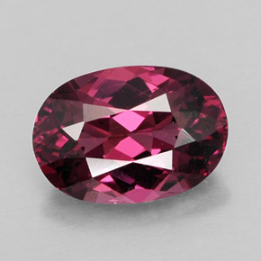 Granada rodolita vermelho natural 1,91ct, corte oval, VS