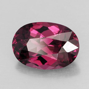 Granada rodolita vermelho natural 1,91ct, corte oval, VS