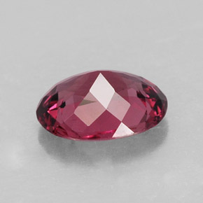 Rodolita Granada framboesa vermelha Natural 1.43ct, Corte Oval, VVS-VS