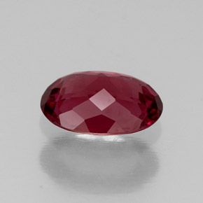 Granada rodolita vermelho natural 1,22ct, corte oval, VVS