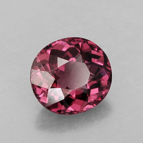 Granada rodolita vermelho natural 1,38ct, corte oval, VVS
