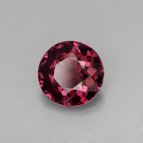 Rodolita Granada framboesa vermelha Natural 1.32ct, Corte Redondo, VS