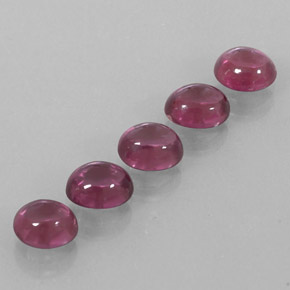 Pedras preciosas de granada rodolita vermelho natural de  ct, transparente, transparente/translúcido