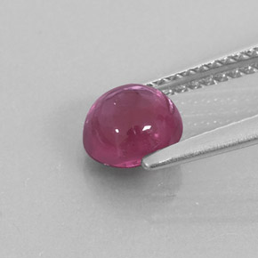 Granada rodolita vermelho natural 1,28ct, transparente, transparente/translúcido