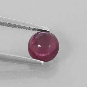 Granada rodolita vermelho natural 1,19ct, transparente, transparente/translúcido