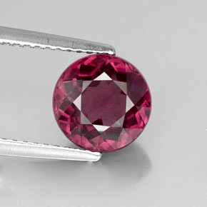 Granada rodolita vermelho natural 2,99ct, corte redondo, VS