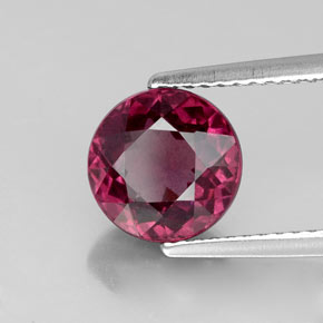 Granada rodolita vermelho natural 2,99ct, corte redondo, VS