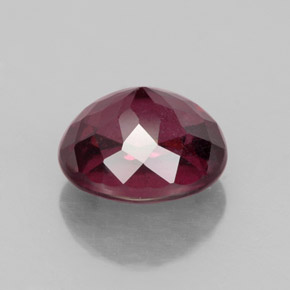 Granada rodolita vermelho natural 2,87ct, corte oval, VS-SI
