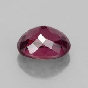 Granada rodolita vermelho natural 2,82ct, corte oval, VS-SI