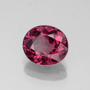 Granada rodolita vermelho natural 2,33ct, corte oval, VVS-VS