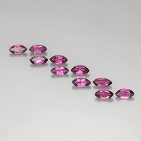 Pedras preciosas de granada rodolita vermelho natural de  ct, marquise, VVS-VS