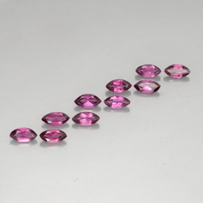 Pedras preciosas de granada rodolita vermelho natural de  ct, marquise, VVS-VS