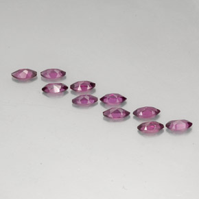 Pedras preciosas de granada rodolita vermelho natural de  ct, marquise, VVS-VS