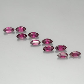 Pedras preciosas de granada rodolita vermelho natural de  ct, marquise, VVS-VS