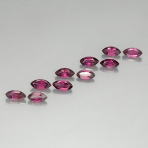 Pedras preciosas de granada rodolita vermelho natural de  ct, marquise, VVS-VS