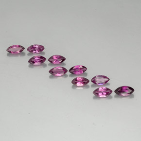 Pedras preciosas de granada rodolita vermelho natural de  ct, marquise, VVS-VS