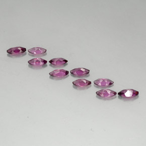 Pedras preciosas de granada rodolita vermelho natural de  ct, marquise, VVS-VS