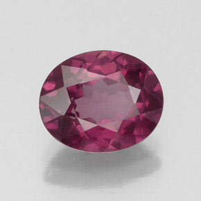 Granada rodolita vermelho natural 2,50ct, corte oval, VS