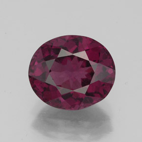 Granada rodolita vermelho natural 3,00ct, corte oval, VS