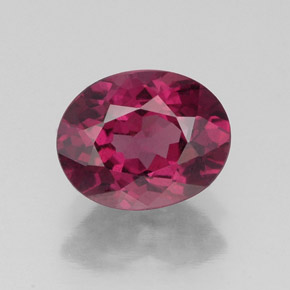 Granada rodolita vermelho natural 1,95ct, corte oval, VS
