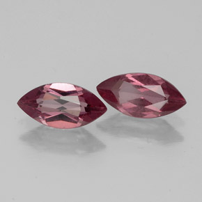 Pedras preciosas de granada rodolita vermelho natural de  ct, marquise, VS