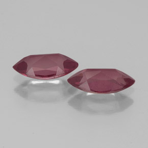 Pedras preciosas de granada rodolita vermelho natural de  ct, marquise, VS
