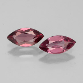 Pedras preciosas de granada rodolita vermelho natural de  ct, marquise, VVS-VS