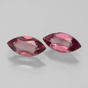 Pedras preciosas de granada rodolita vermelho natural de  ct, marquise, VVS-VS