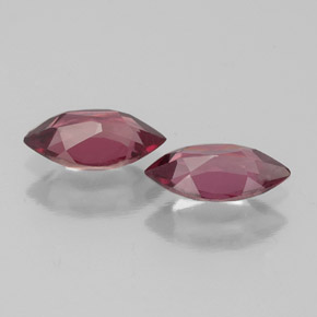 Pedras preciosas de granada rodolita vermelho natural de  ct, marquise, VVS-VS