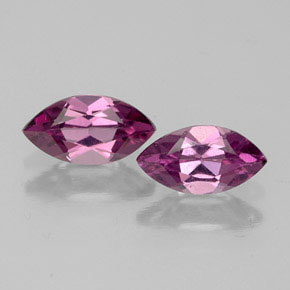 Pedras preciosas de granada rodolita vermelho natural de  ct, marquise, VVS-VS