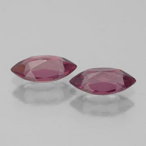 Pedras preciosas de granada rodolita vermelho natural de  ct, marquise, VS